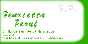 henrietta peruf business card